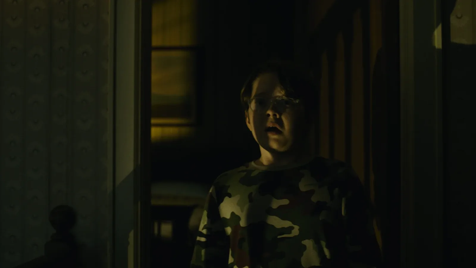 Jacobi Jupe as Max, Detective Miller’s son, in The Exorcist: Martyrs
